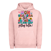 Pigment Salmon mom grandma great grandma it's just keeps getting Urban Hoodie - Artiststas