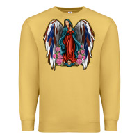 Antique Gold Angel Wing Lady of Guadalupe 4th of July Premium Sweatshirt - Jasminsmagicworld