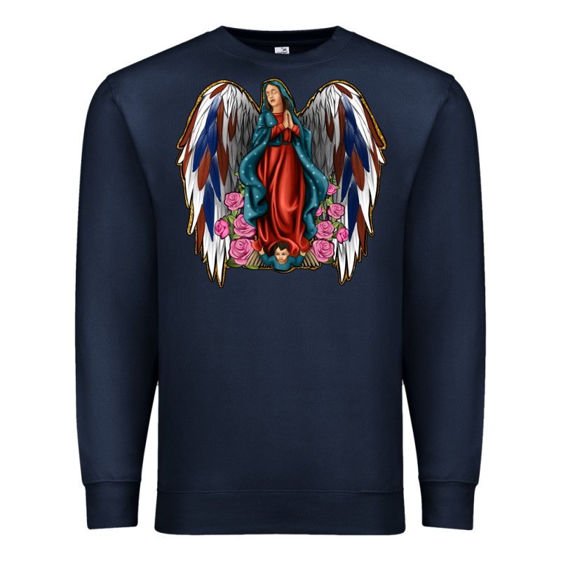 Angel Wing Lady Of Guadalupe 4th Of July Premium Sweatshirt by Jasminsmagicworld | Teevron