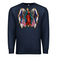 Navy Angel Wing Lady of Guadalupe 4th of July Premium Sweatshirt - Jasminsmagicworld