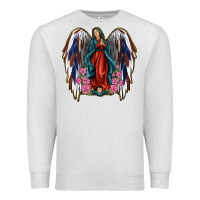 Oatmeal Heather Angel Wing Lady of Guadalupe 4th of July Premium Sweatshirt - Jasminsmagicworld