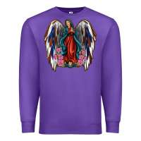 Purple Angel Wing Lady of Guadalupe 4th of July Premium Sweatshirt - Jasminsmagicworld