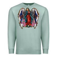 Seafoam Angel Wing Lady of Guadalupe 4th of July Premium Sweatshirt - Jasminsmagicworld