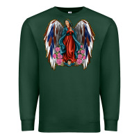 Sports Green Angel Wing Lady of Guadalupe 4th of July Premium Sweatshirt - Jasminsmagicworld
