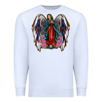 White Angel Wing Lady of Guadalupe 4th of July Premium Sweatshirt - Jasminsmagicworld