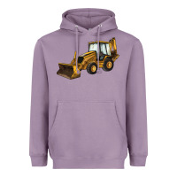 Lavender Backhoe Loader Truck Heavyweight Hoodie - LillyAllenDesigns