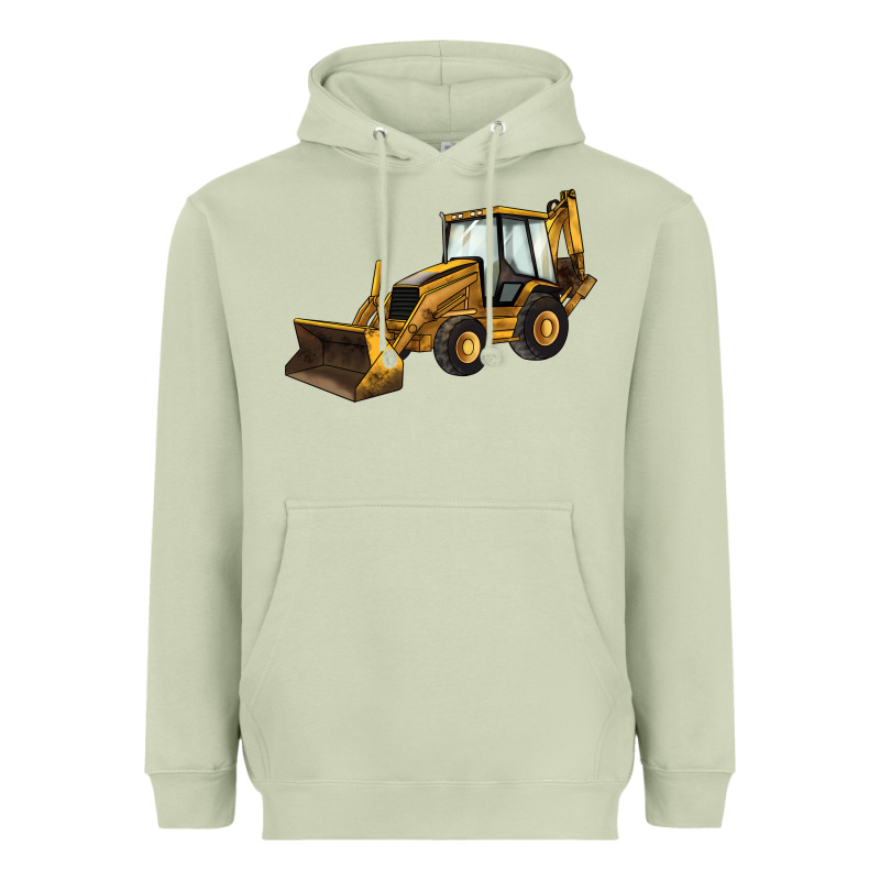 Backhoe Loader Truck Heavyweight Hoodie by LillyAllenDesigns | Teevron