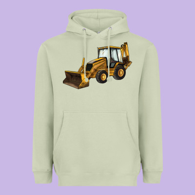 Backhoe Loader Truck Heavyweight Hoodie Designed By Lillyallendesigns