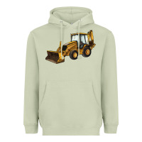 Matcha Backhoe Loader Truck Heavyweight Hoodie - LillyAllenDesigns