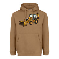 Toasted Coconut Backhoe Loader Truck Heavyweight Hoodie - LillyAllenDesigns