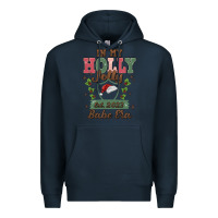 Navy in my holly jolly babe era Premium Hoodie - MaliasSmallBusiness