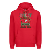 Red in my holly jolly babe era Premium Hoodie - MaliasSmallBusiness