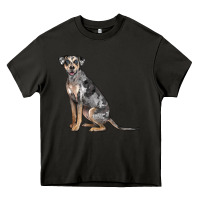 Asphalt catahoula leopard dog Heavy Core Tee - LillyAllenDesigns