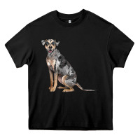 Black catahoula leopard dog Heavy Core Tee - LillyAllenDesigns