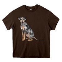 Chocolate Brown catahoula leopard dog Heavy Core Tee - LillyAllenDesigns