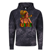 Cloud Black Juneteenth freedom afro woman Vintage Hoodie - RanaPortraitStore