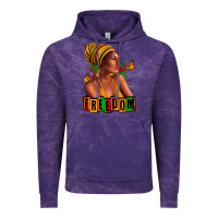 Cloud Purple Juneteenth freedom afro woman Vintage Hoodie - RanaPortraitStore