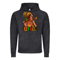 Vintage Black Juneteenth freedom afro woman Vintage Hoodie - RanaPortraitStore