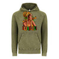 Vintage Olive Juneteenth freedom afro woman Vintage Hoodie - RanaPortraitStore