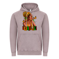 Vintage Zinc Juneteenth freedom afro woman Vintage Hoodie - RanaPortraitStore