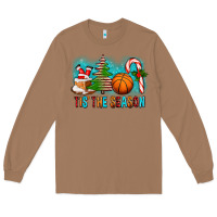 Toasted Coconut Tis The Season Christmas With Basketball And Candy Cane Long Sleeve Tee - FaDigitalArtStudio