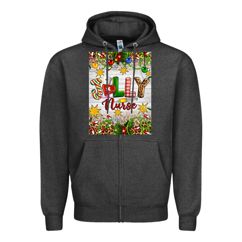 Christmas Jolly Nurse Zipper Hoodie by Artiststas | Teevron