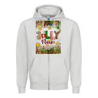 Dove Grey Christmas Jolly Nurse Zipper Hoodie - Artiststas