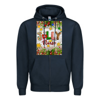 Navy Christmas Jolly Nurse Zipper Hoodie - Artiststas