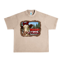 French Oak merry christmas heifer cow with farm Urban Heavy Tee - RanaPortraitStore