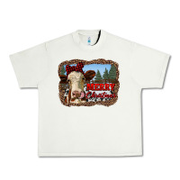 Pistachio merry christmas heifer cow with farm Urban Heavy Tee - RanaPortraitStore
