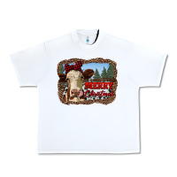 White merry christmas heifer cow with farm Urban Heavy Tee - RanaPortraitStore