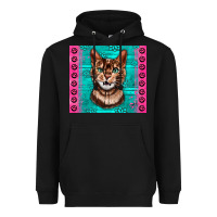 Black Western Bengal Cat Heavyweight Hoodie - LillyAllenDesigns