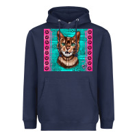 Navy Western Bengal Cat Heavyweight Hoodie - LillyAllenDesigns