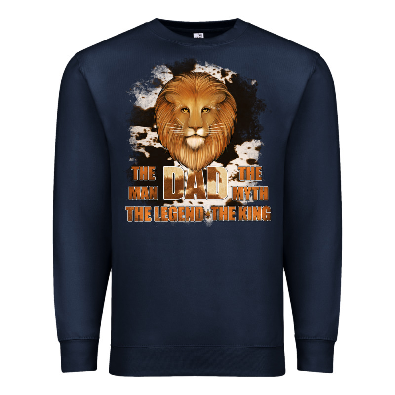 Dad The Man Cowhide Background Premium Sweatshirt by Jasminsmagicworld | Teevron
