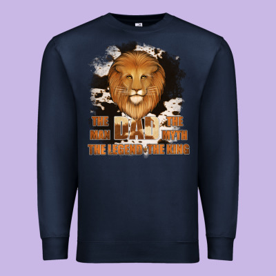 Dad The Man Cowhide Background Premium Sweatshirt Designed By Jasminsmagicworld
