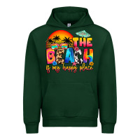 Forest Green the beach is my happy place Urban Hoodie - Artiststas