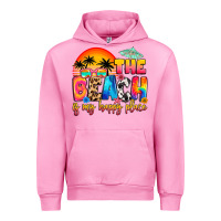 Fuchsia Pink the beach is my happy place Urban Hoodie - Artiststas