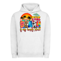 Pigment Lunar Rock the beach is my happy place Urban Hoodie - Artiststas