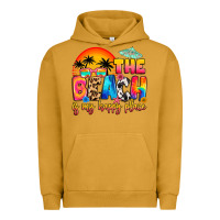 Pigment Peanut Butter the beach is my happy place Urban Hoodie - Artiststas
