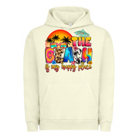 Pigment Pistachio the beach is my happy place Urban Hoodie - Artiststas