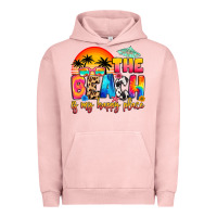 Pigment Salmon the beach is my happy place Urban Hoodie - Artiststas