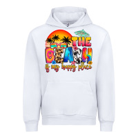 White the beach is my happy place Urban Hoodie - Artiststas