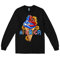 Black ice cream america Long Sleeve Tee - AdoDesignShop