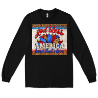 Black god bless america land that i love Long Sleeve Tee - HRA Design Shop