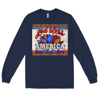 Navy god bless america land that i love Long Sleeve Tee - HRA Design Shop