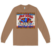 Toasted Coconut god bless america land that i love Long Sleeve Tee - HRA Design Shop