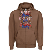 Chestnut bold stripes bright stars brave hearts Zipper Hoodie - JahusDesignShop