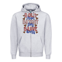 Heather Grey bold stripes bright stars brave hearts Zipper Hoodie - JahusDesignShop