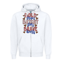 White bold stripes bright stars brave hearts Zipper Hoodie - JahusDesignShop
