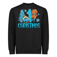 Black 1st christmas gingerbread boy Heavyweight Sweatshirt - Zillion Design Studio